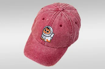 dat hat with direct embroidery