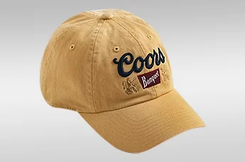 dat hat with direct embroidery